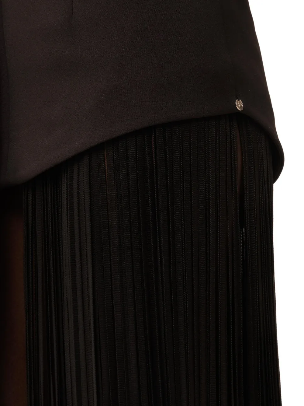 NISSA fringe-trim mini dress Zwart