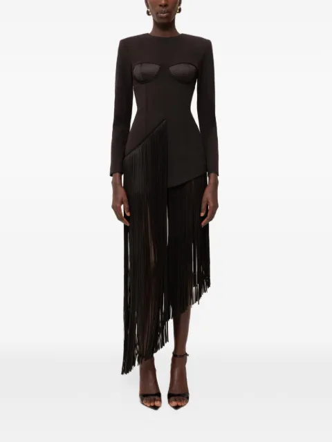 NISSA vestido corto con flecos