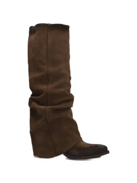 Metisse slouchy-effect leather boots