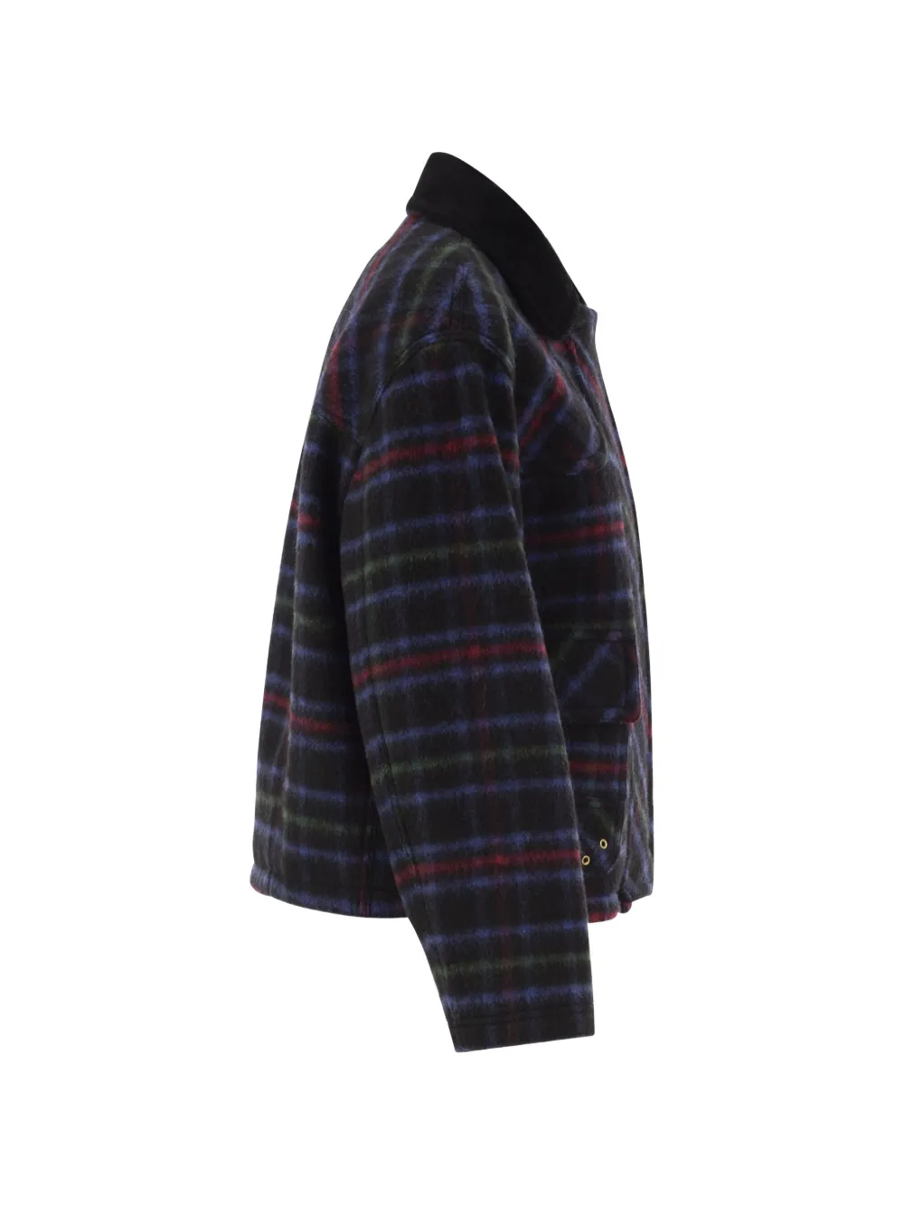 Fay tartan-pattern hook-fastening jacket Blauw