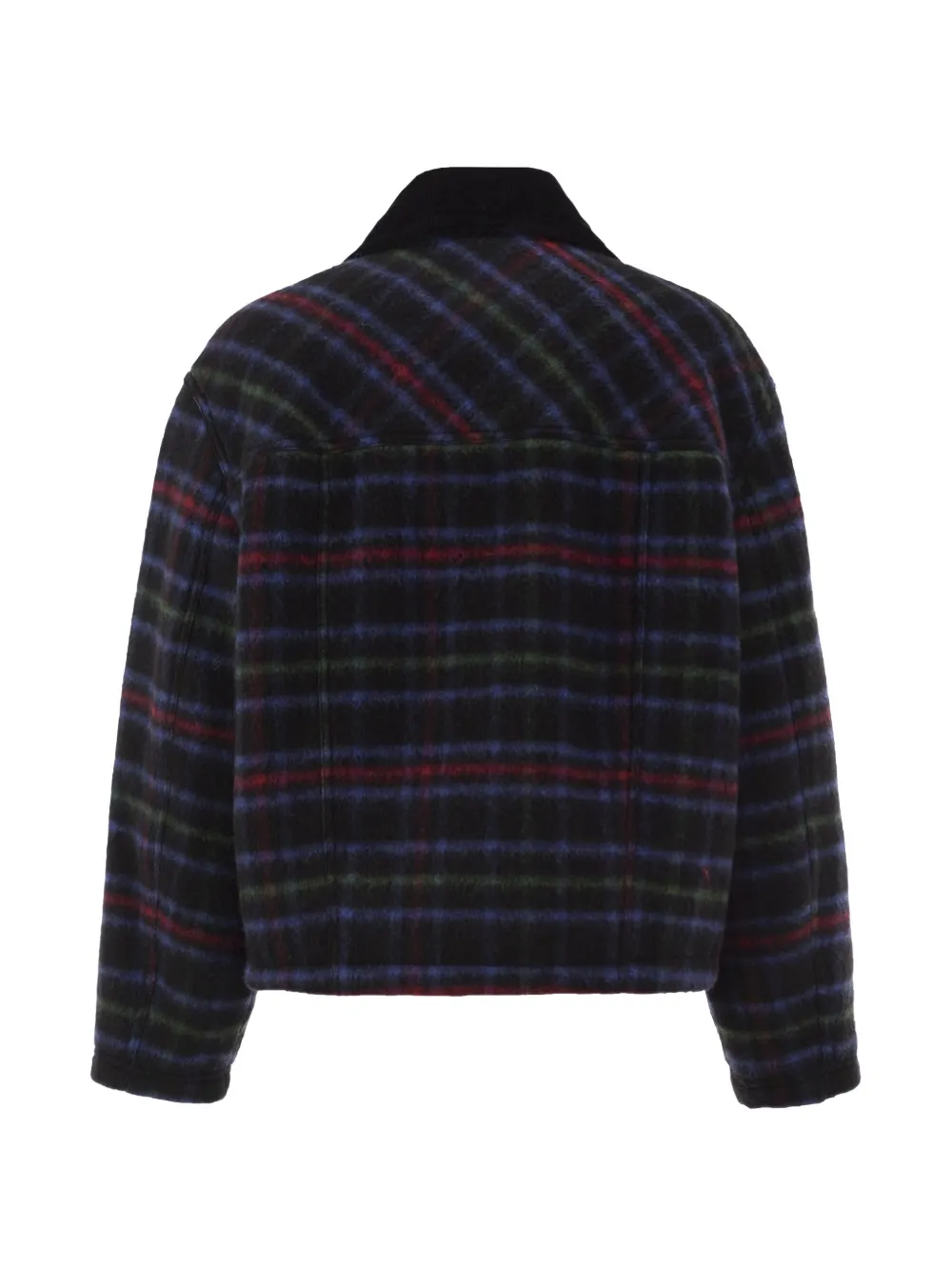 Fay tartan-pattern hook-fastening jacket Blauw