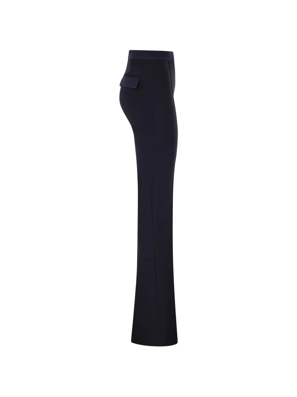 Elisabetta Franchi seam-detail flared trousers Blauw