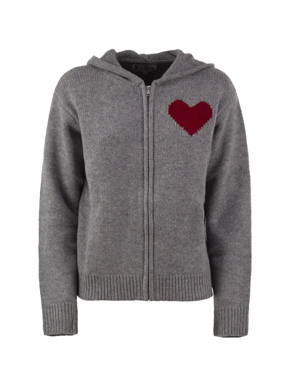 MC2 Saint Barth Kyla heart-motif hooded cardigan Grijs