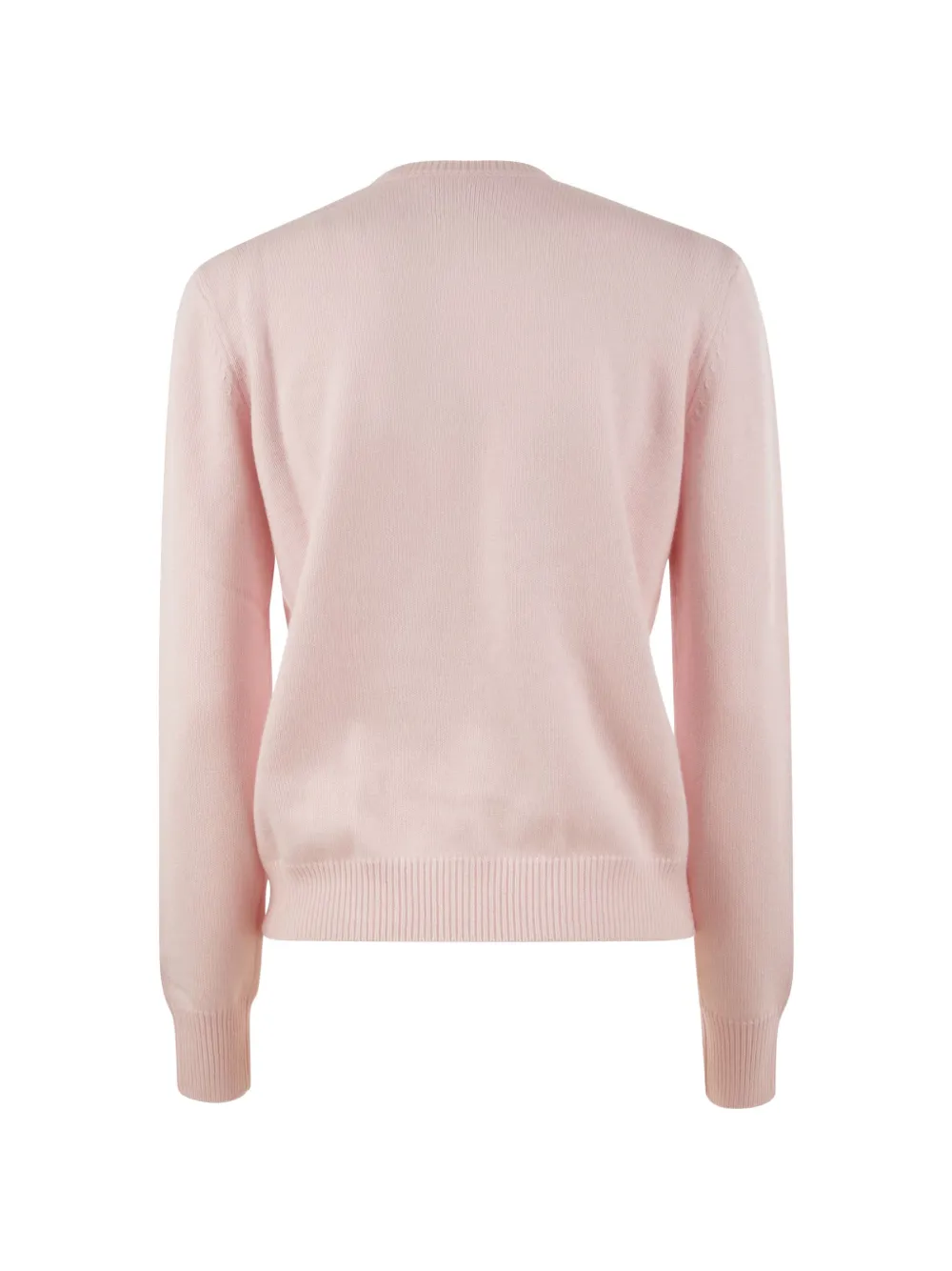 MC2 Saint Barth pink New Queen crewneck knit with Ghosting Queen rhinestone-embroidery Roze