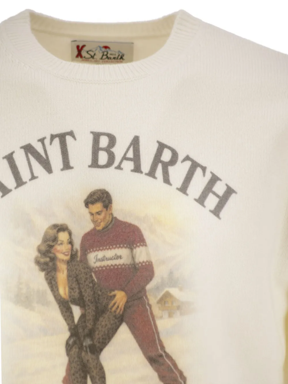 MC2 Saint Barth ski-print sweater Beige