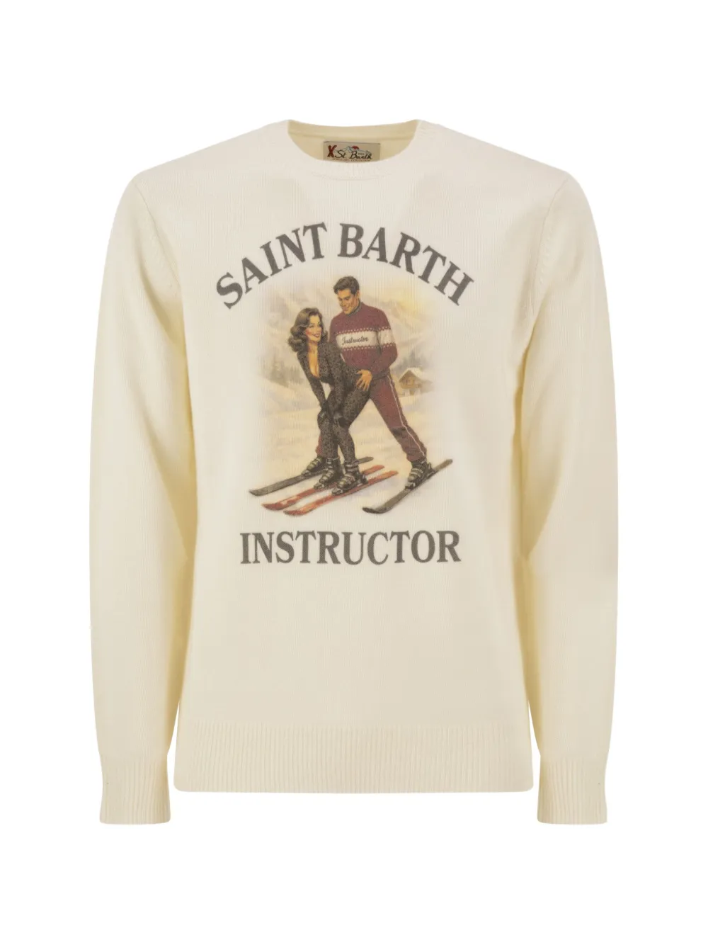 MC2 Saint Barth ski-print sweater Beige