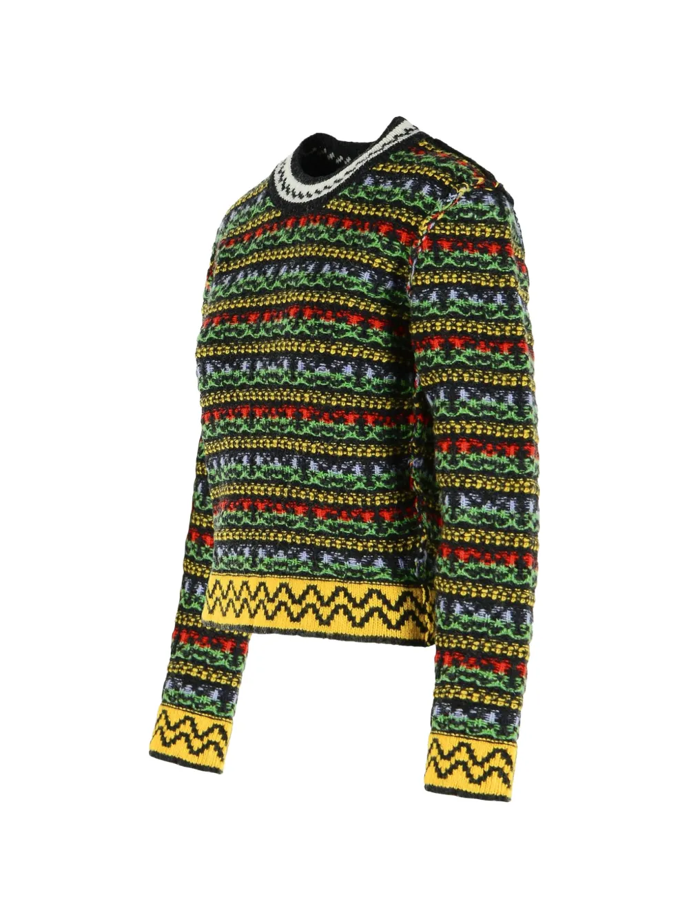 Marni striped-pattern sweater Zwart