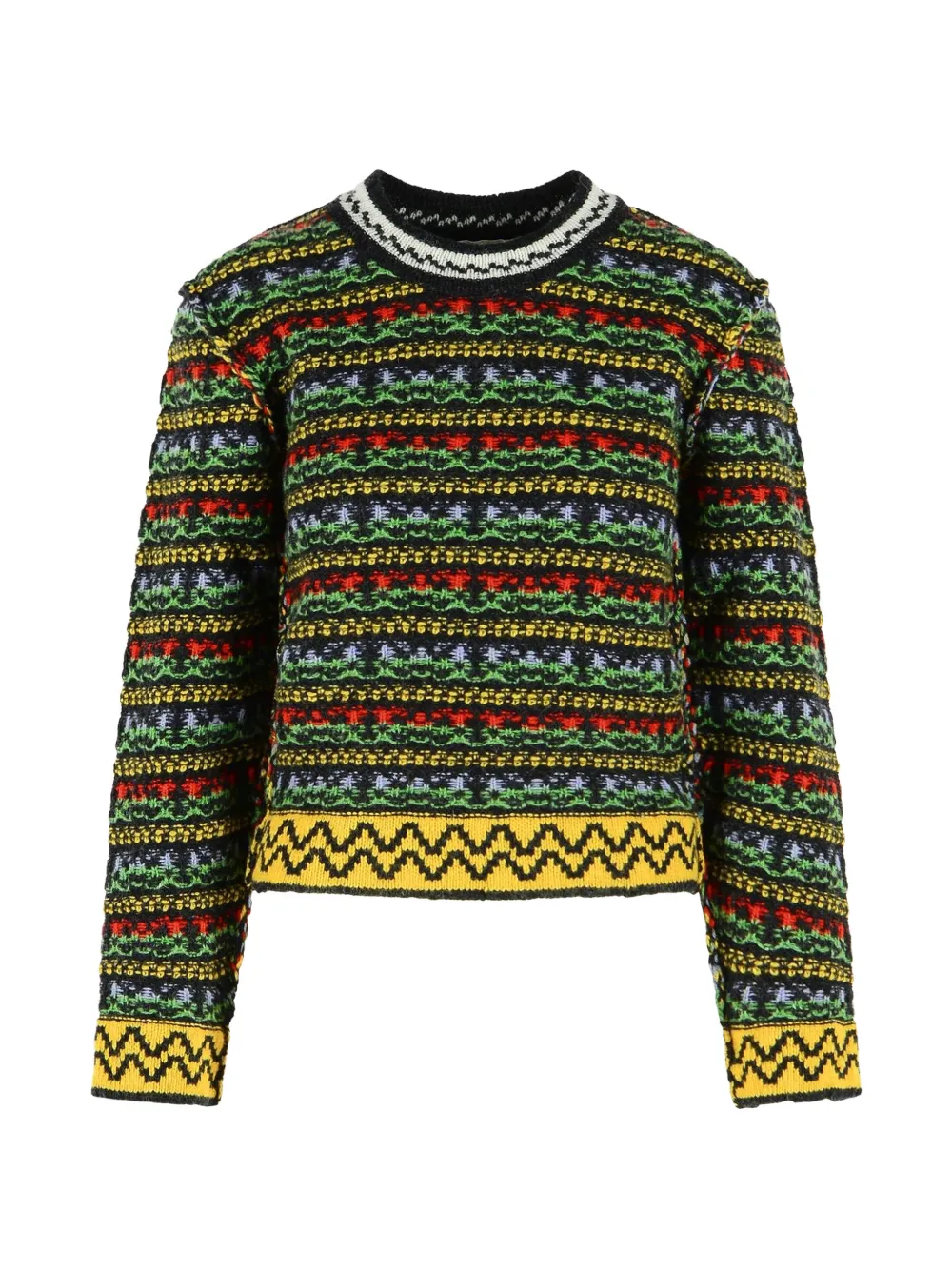 Marni striped-pattern sweater - Schwarz