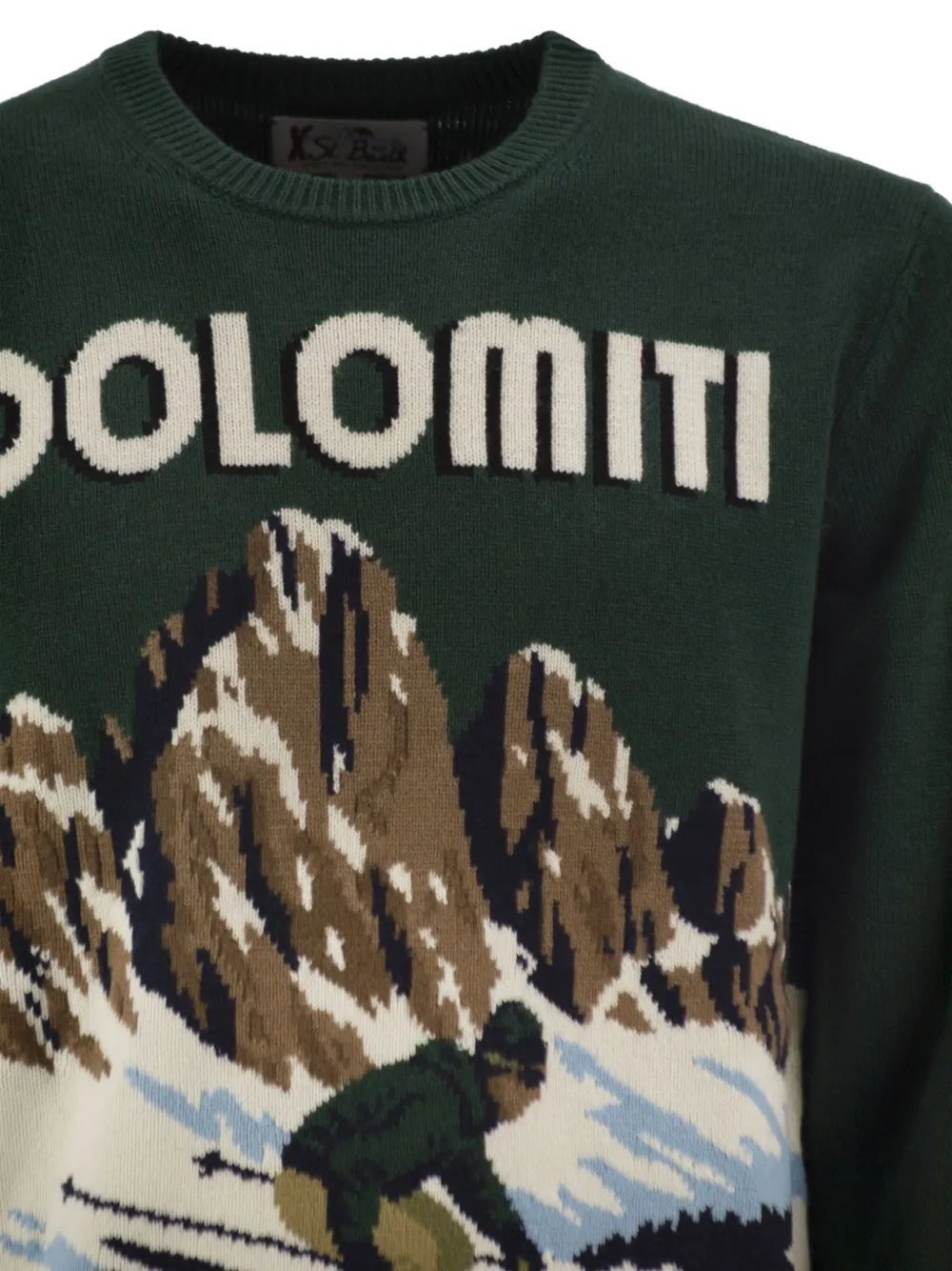 MC2 Saint Barth Dolomites-embellishment sweater Groen