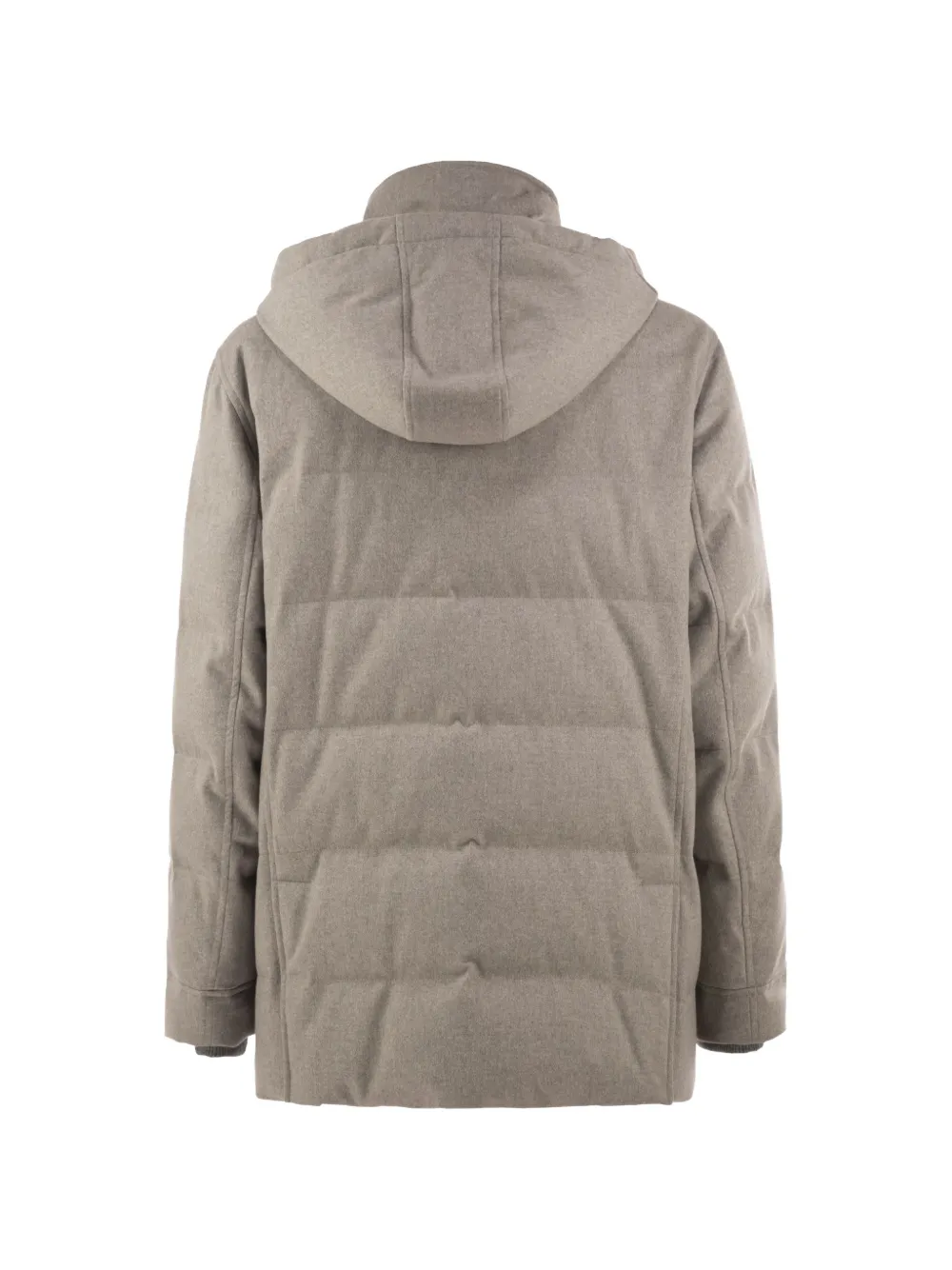 Brunello Cucinelli membrane wool flannel parka Beige