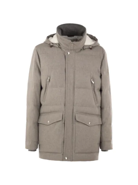 Brunello Cucinelli membrane wool flannel parka