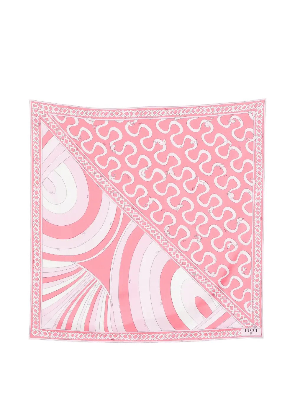 PUCCI silk-twill scarf - Rosa