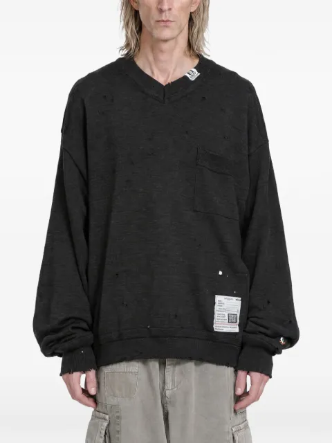 Maison MIHARA YASUHIRO distressed knit sweater