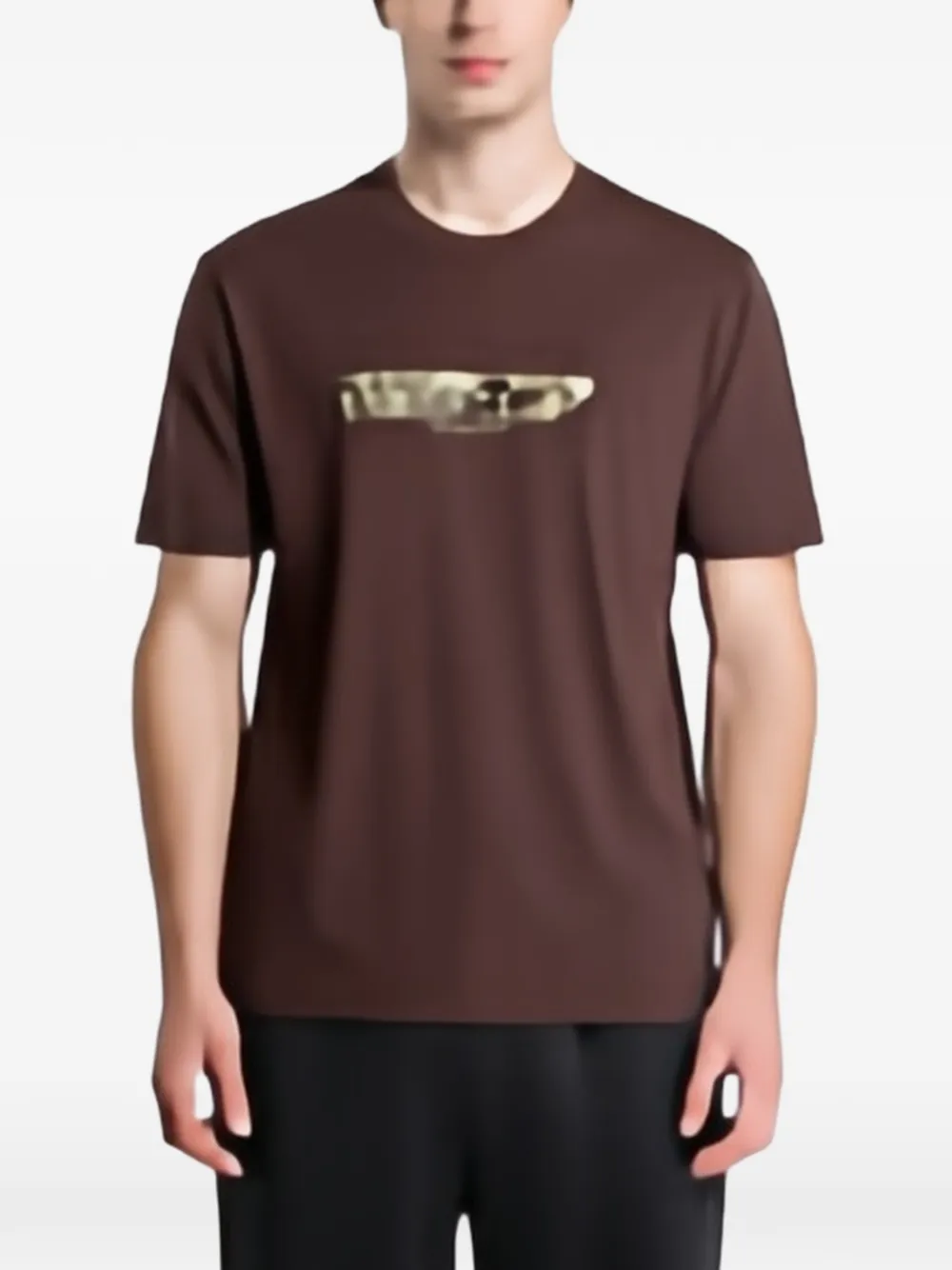 Ea7 Emporio Armani logo-print T-shirt - Marrone