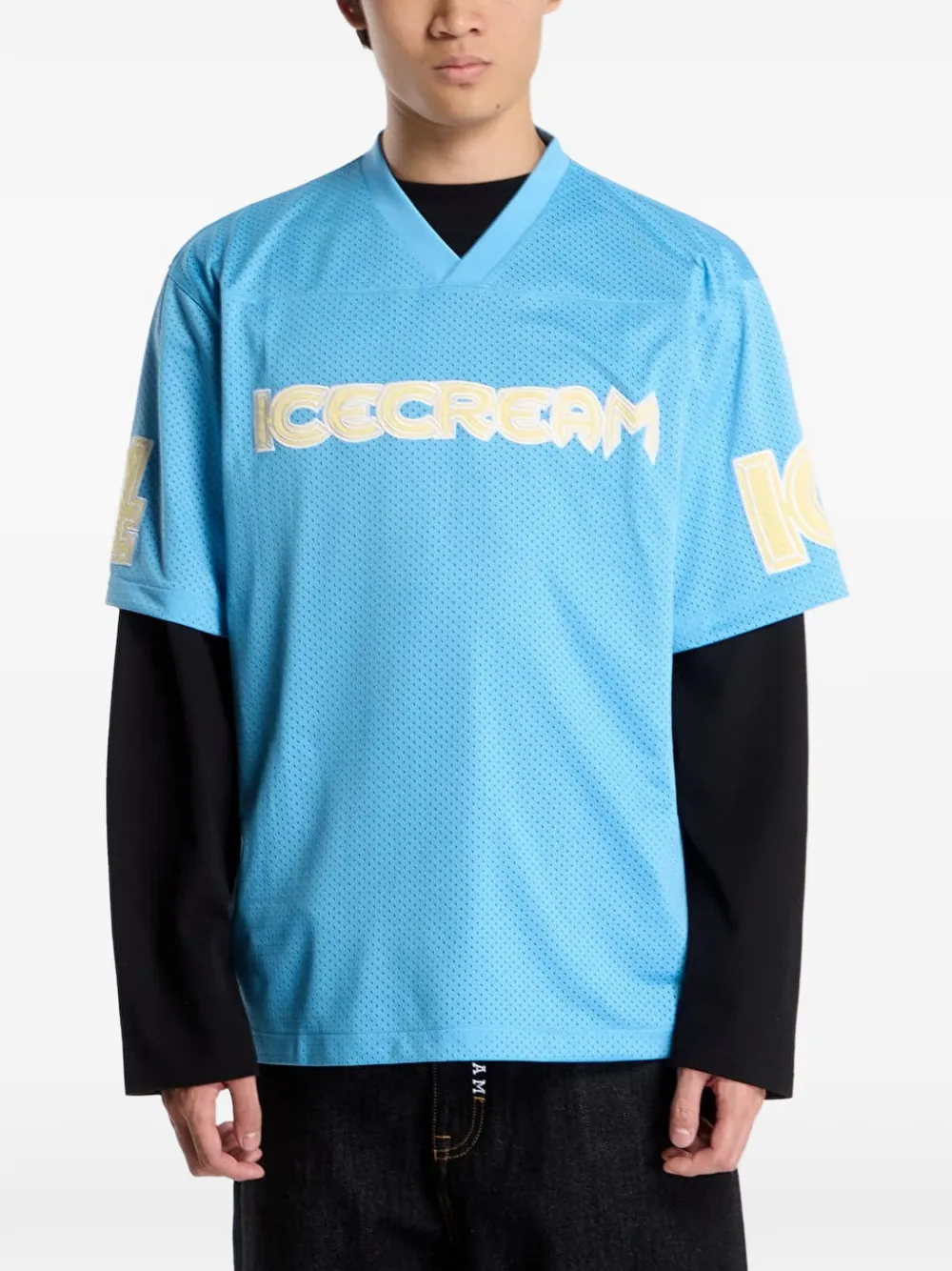 Billionaire Boys Club Ice Cream IC logo-print mesh T-shirt Blauw