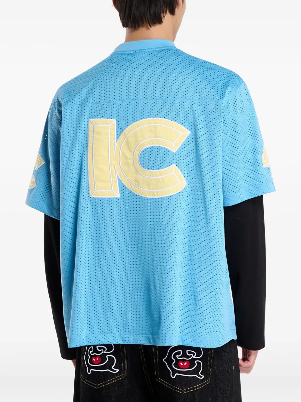 Billionaire Boys Club Ice Cream IC logo-print mesh T-shirt Blauw