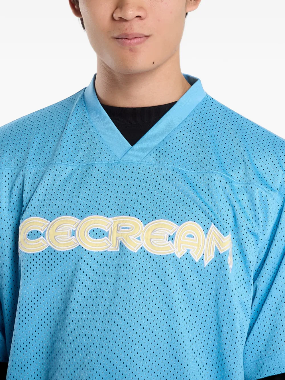 Billionaire Boys Club Ice Cream IC logo-print mesh T-shirt Blauw
