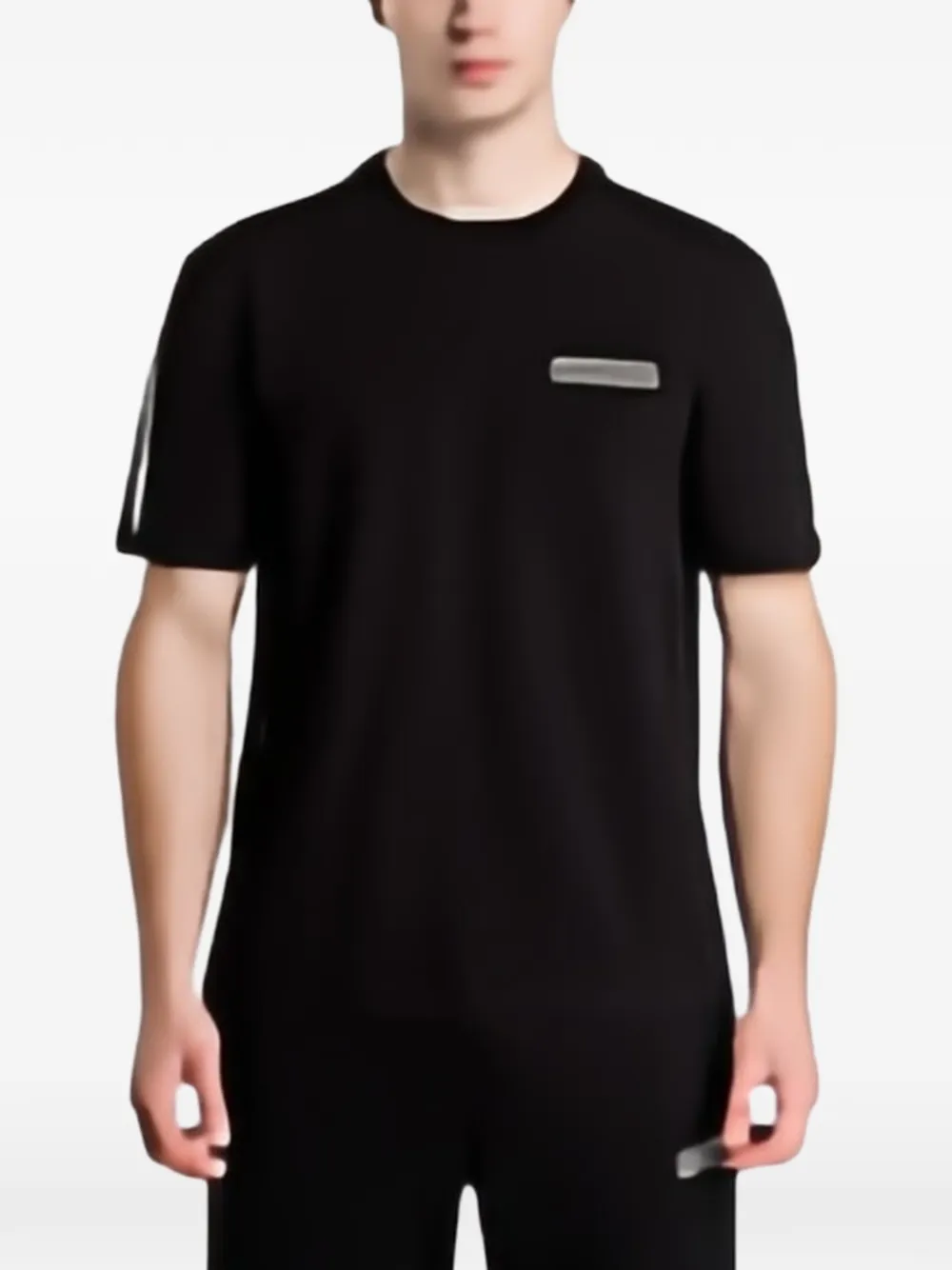 Ea7 Emporio Armani logo-tape cotton T-shirt - Nero