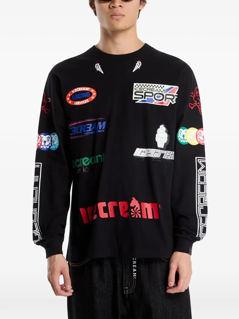 Billionaire Boys Club Ice Cream Pit Crew logo-print sweatshirt Zwart