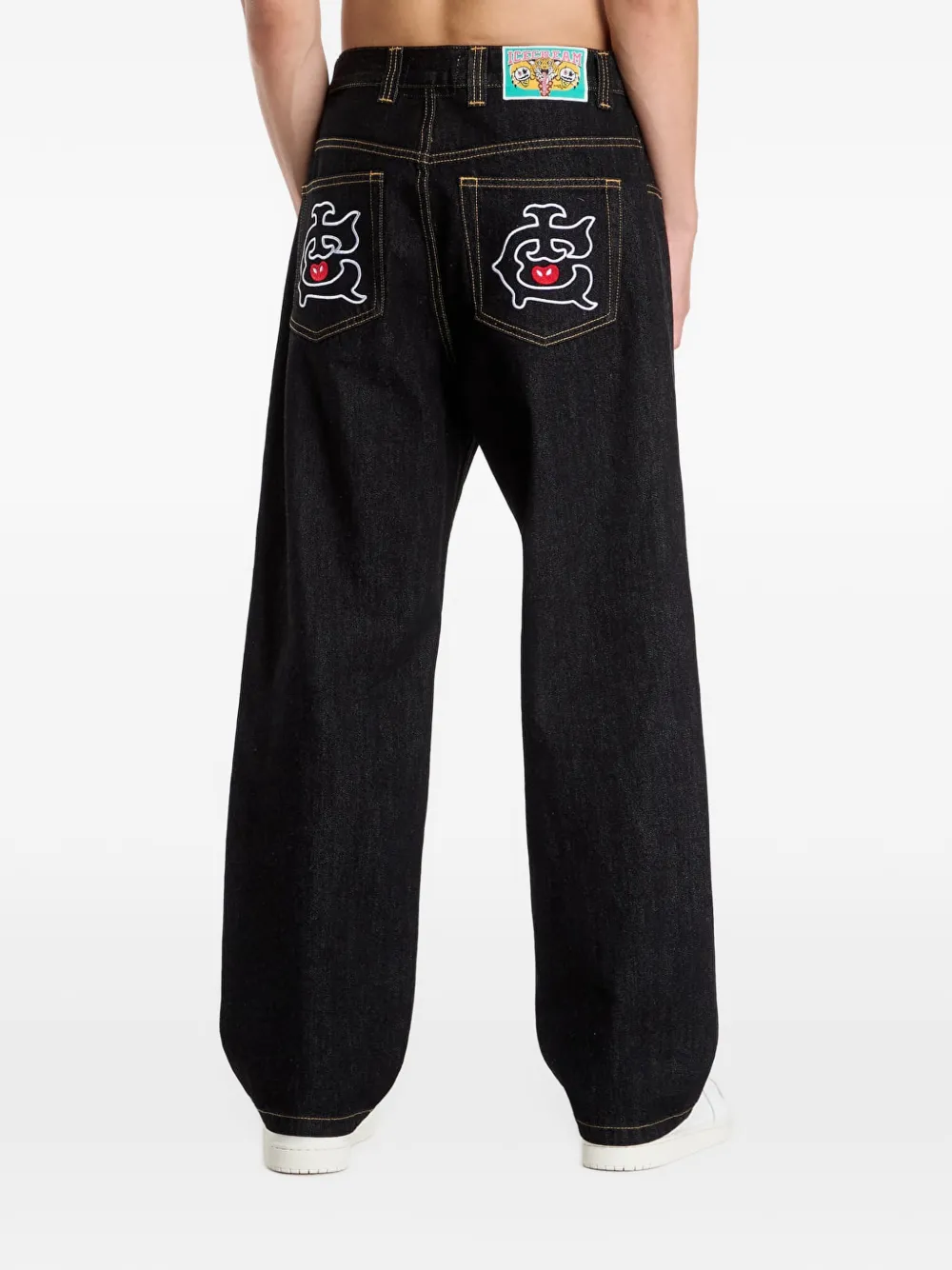 Billionaire Boys Club Ice Cream embroidered Double Scoop jeans Zwart
