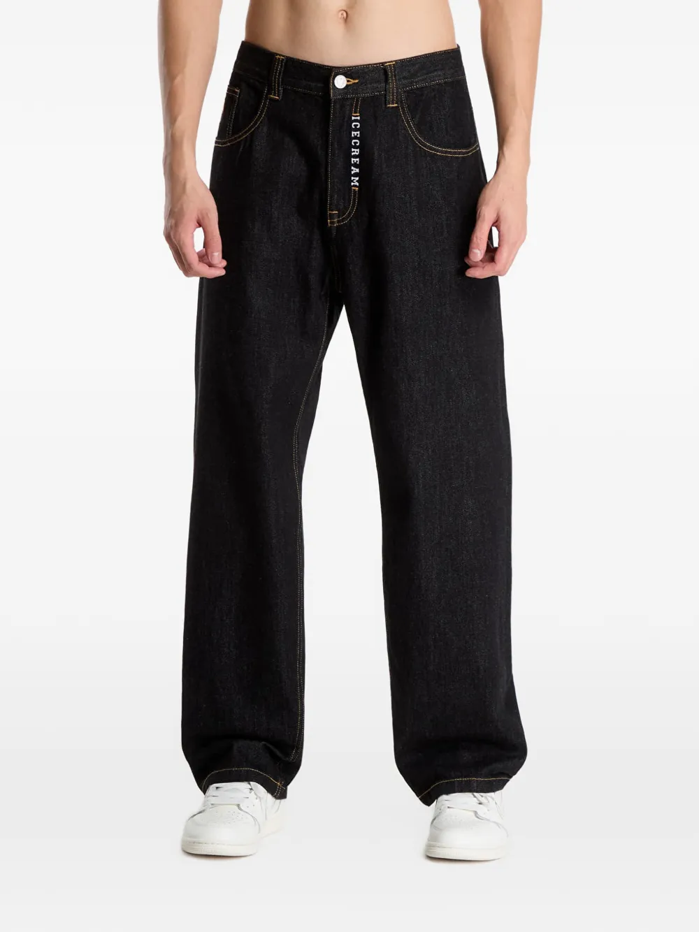 Billionaire Boys Club Ice Cream embroidered Double Scoop jeans Zwart