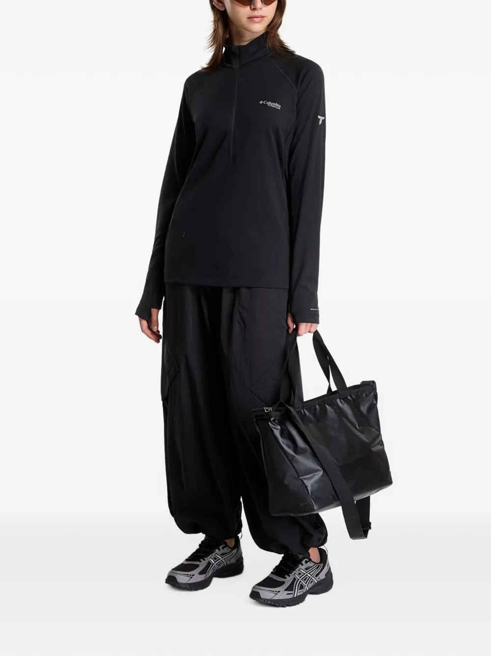 Columbia DriVenture™ Technical half-zip T-shirt Zwart