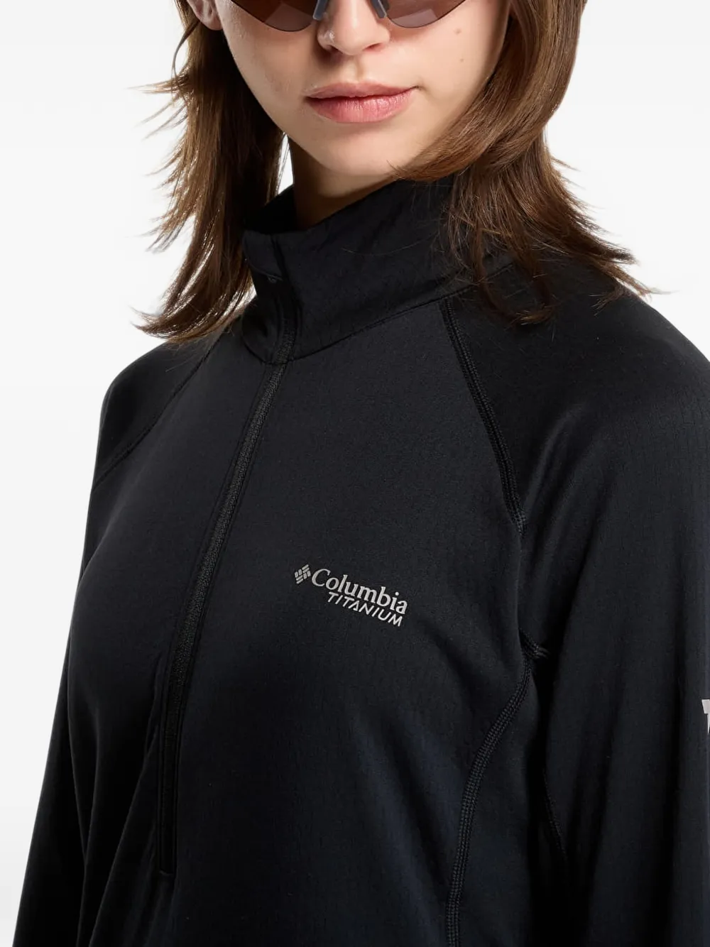 Columbia DriVenture™ Technical half-zip T-shirt Zwart