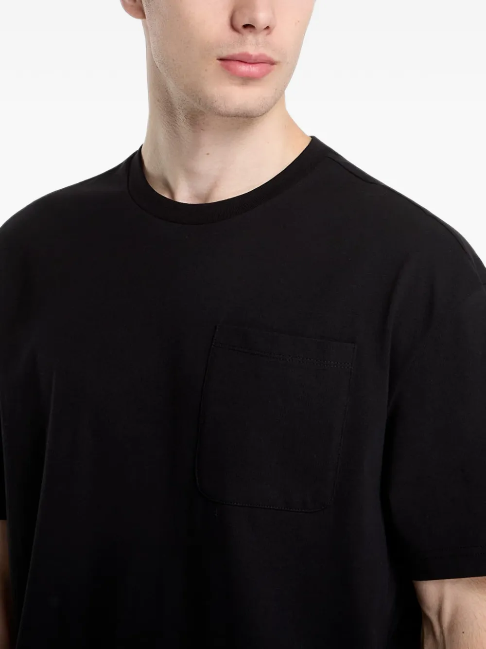 Ea7 Emporio Armani graphic-print pocket T-shirt Zwart