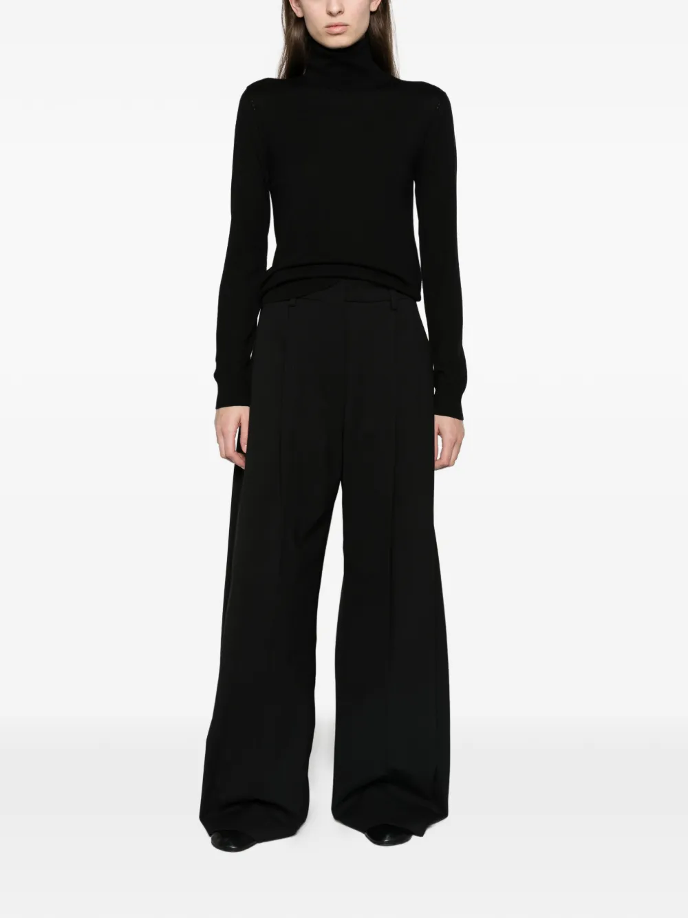 Loro Piana Neo Piuma turtleneck sweater Zwart