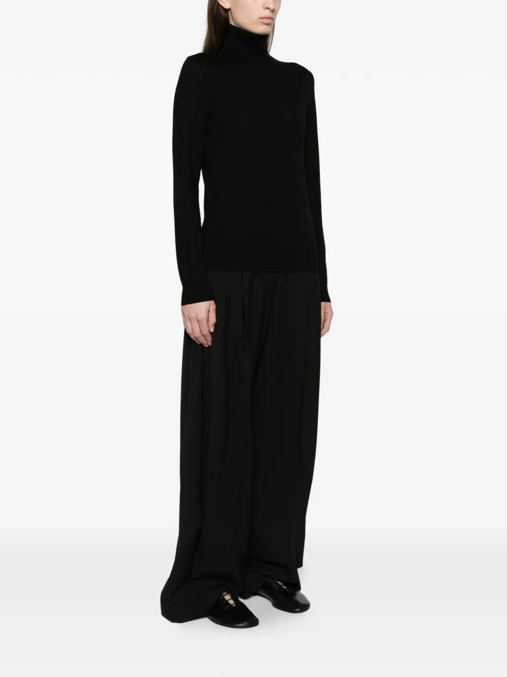 Loro Piana Neo Piuma turtleneck sweater Zwart