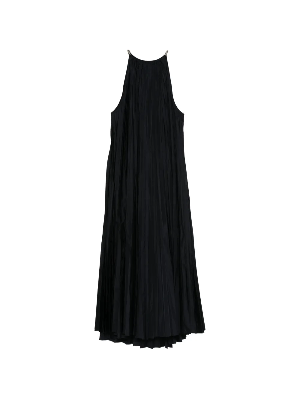 Max Mara sleeveless plissé-pleated taffeta dress - ultramarine - Blue