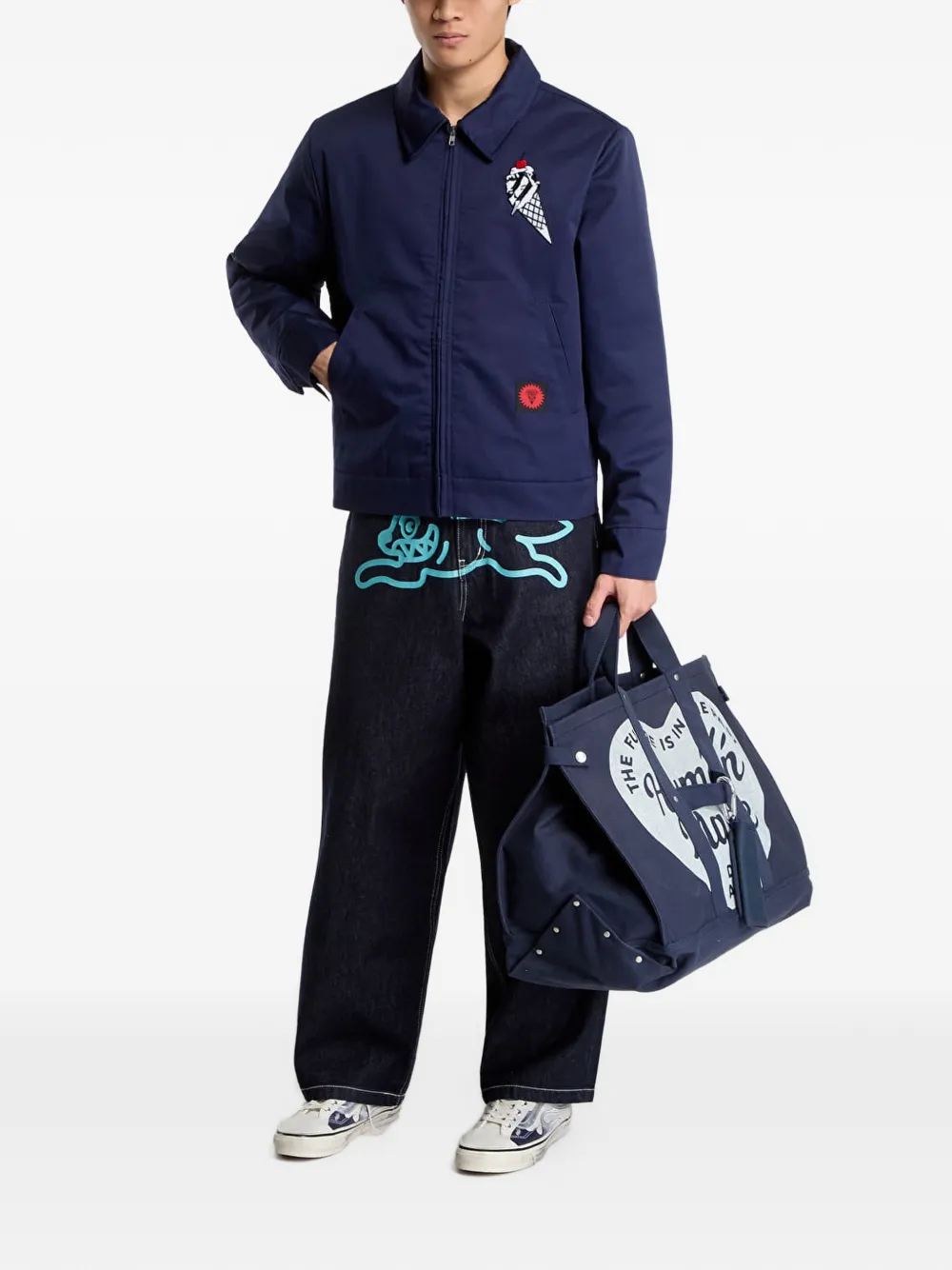 Billionaire Boys Club Ice Cream Cone Man embellished shirt jacket Blauw