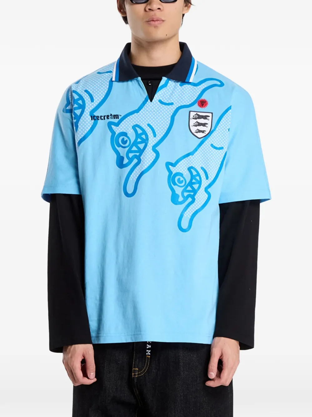 Billionaire Boys Club Ice Cream Running Dog T-shirt Blauw