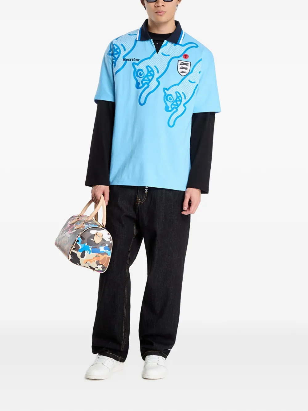 Billionaire Boys Club Ice Cream Running Dog T-shirt Blauw