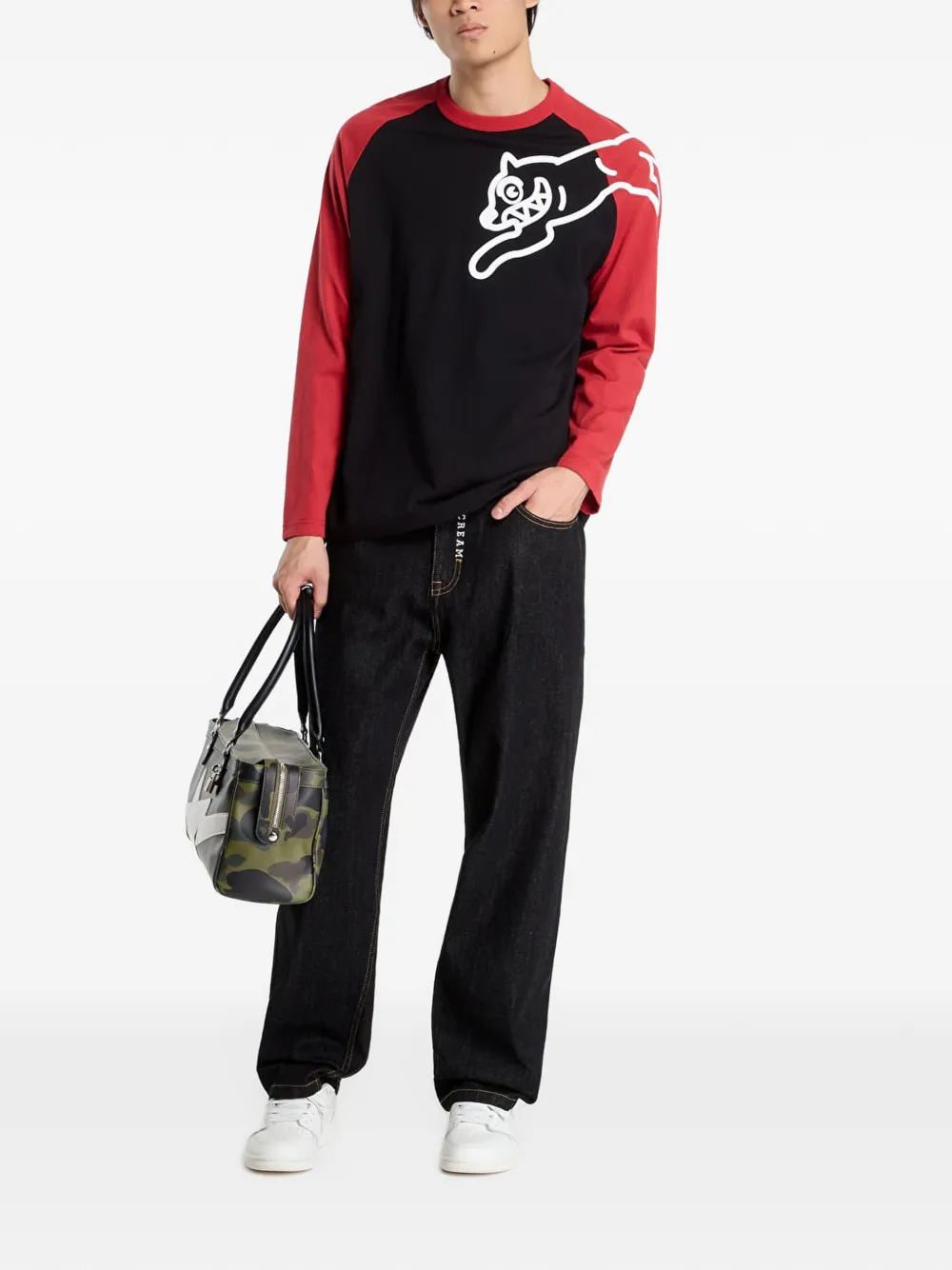 Billionaire Boys Club Ice Cream Running Dog raglan-sleeve T-shirt Zwart