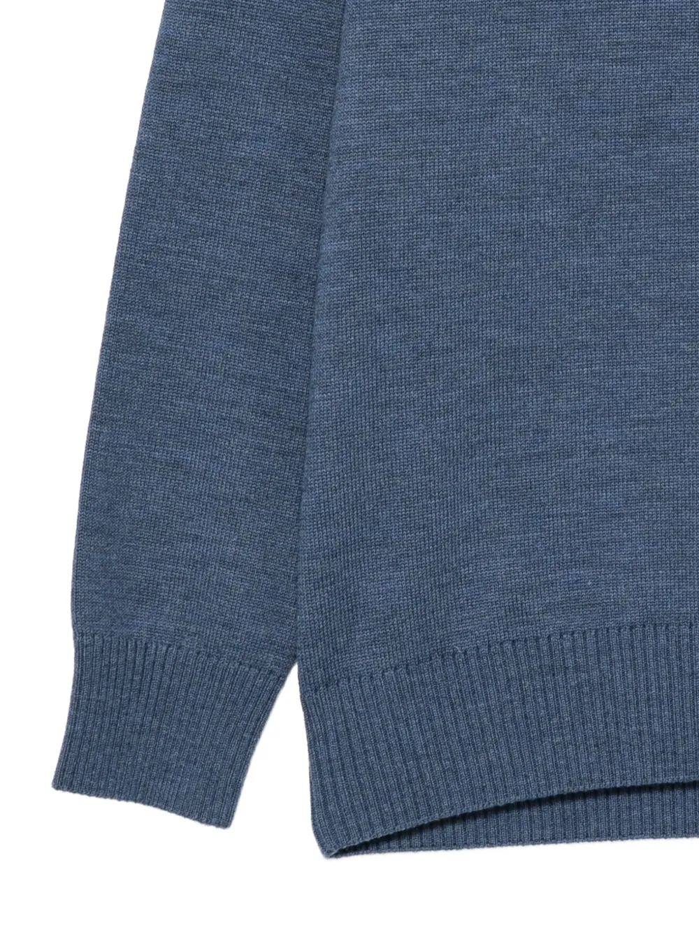 Paul & Shark Trui met halve rits en vlakken Blauw