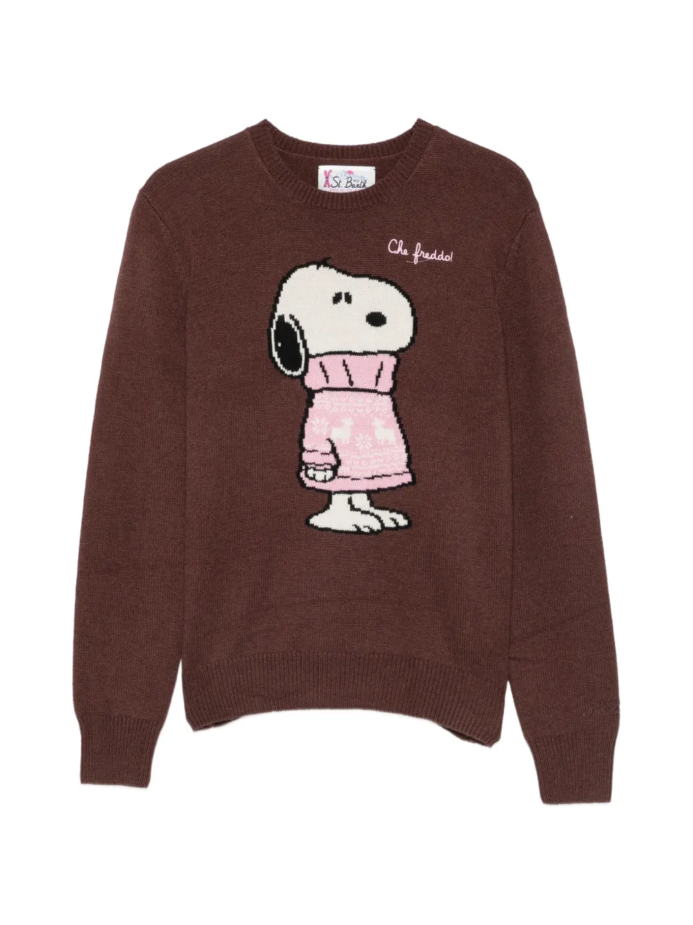 MC2 Saint Barth Snoopy-intarsia crew-neck sweater Bruin