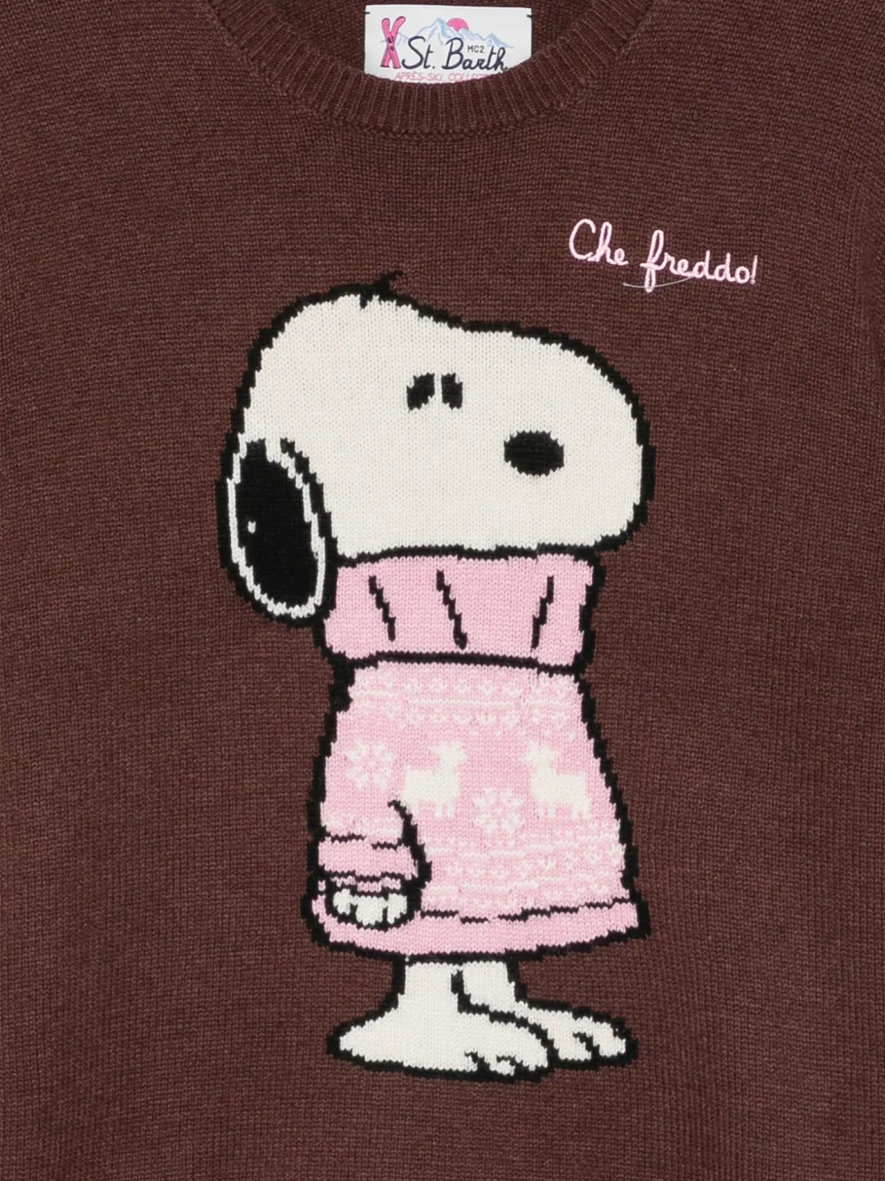MC2 Saint Barth Snoopy-intarsia crew-neck sweater Bruin