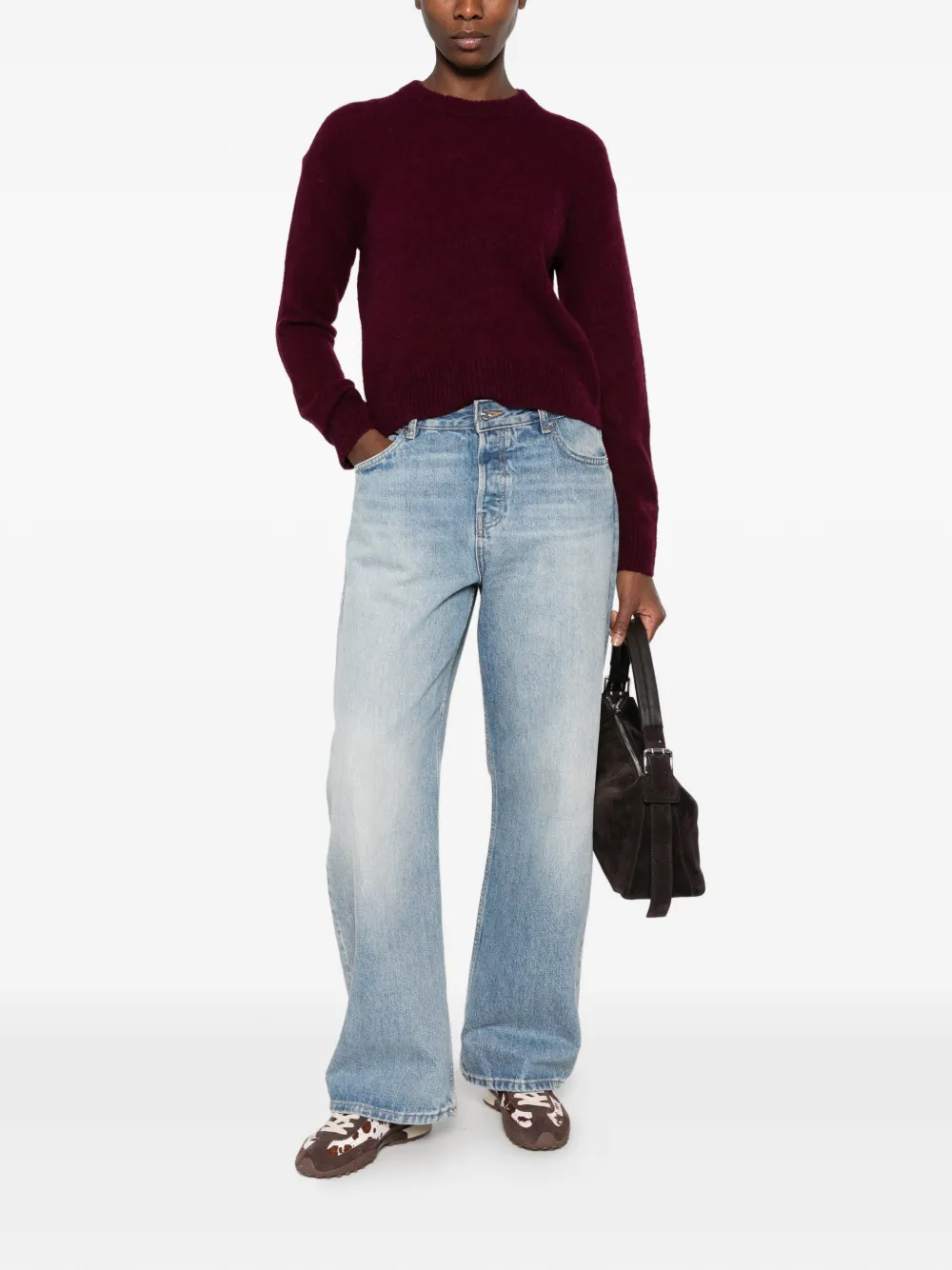 MC2 Saint Barth Lucille Soft ribbed-trim sweater Rood