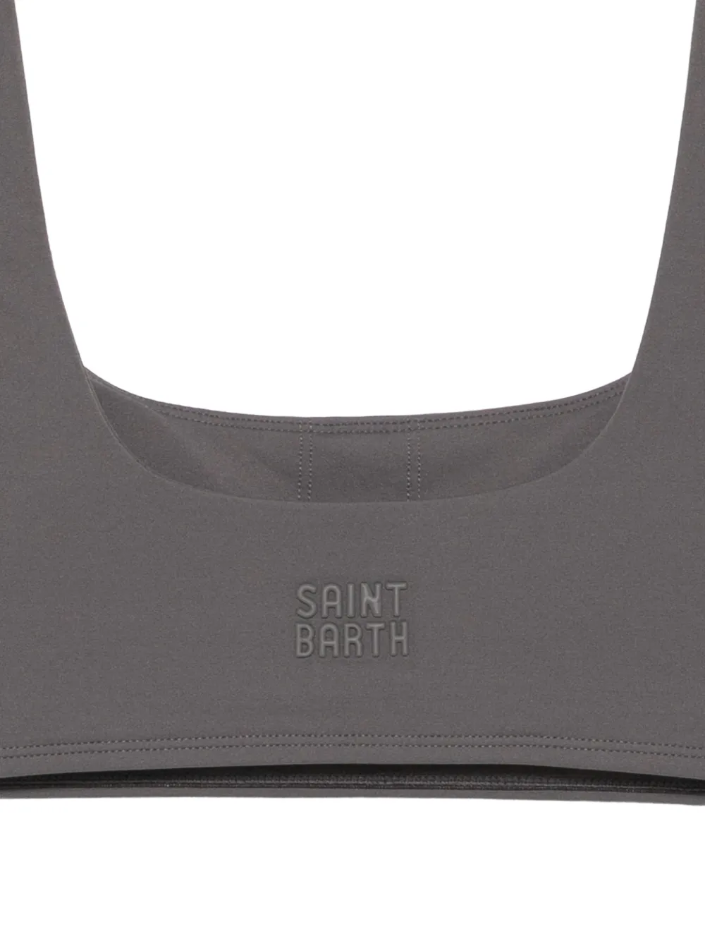 MC2 Saint Barth Kassie sport-bh met vierkante hals en logo-reliëf Grijs