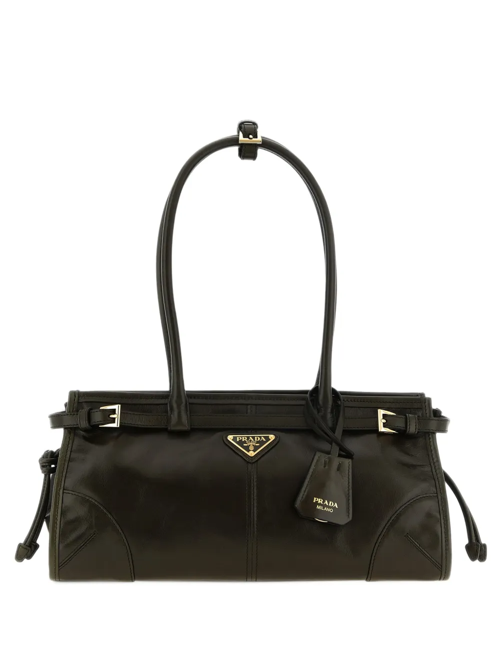 Prada Bonnie medium leather bag Bruin
