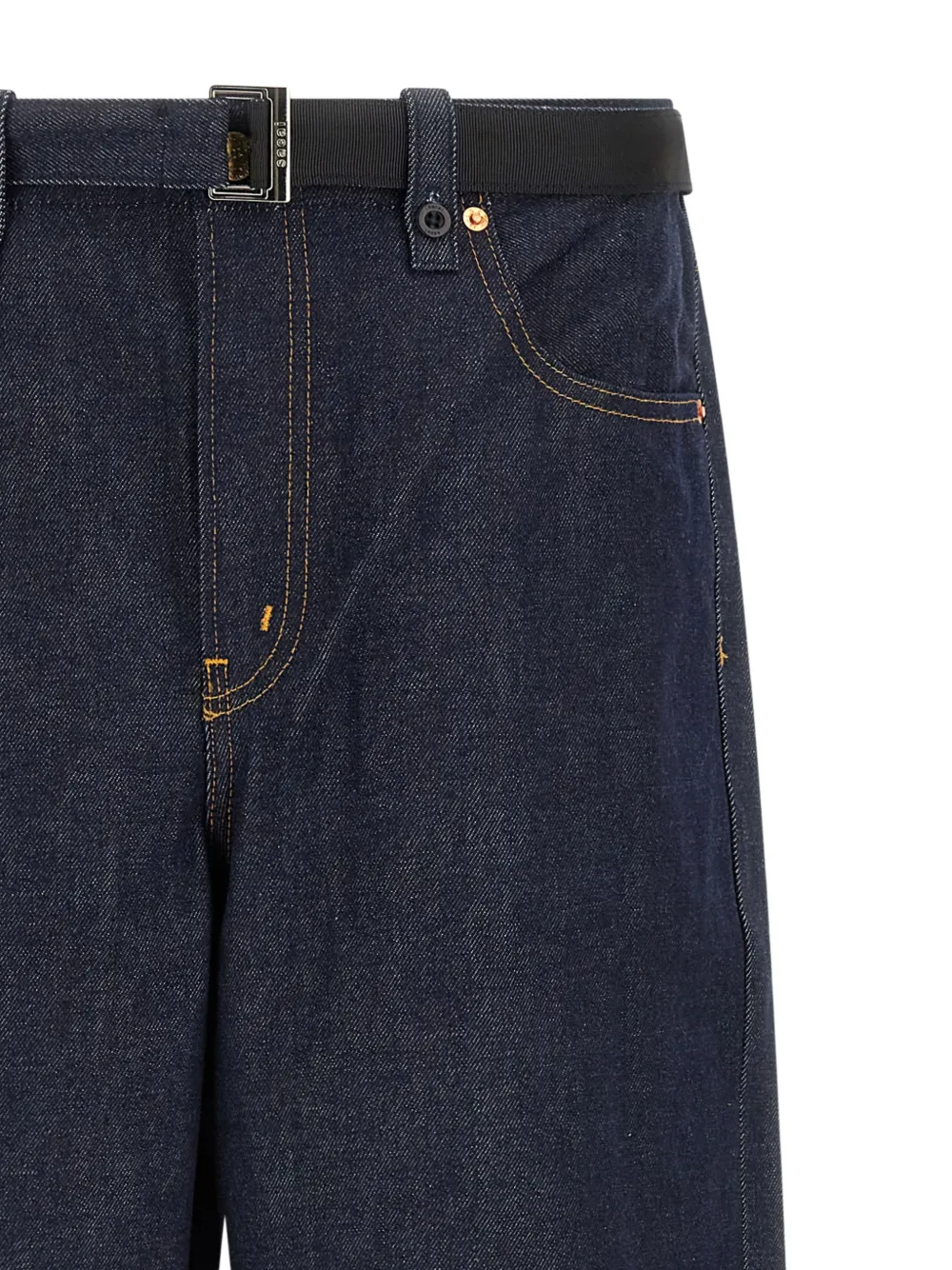 sacai x Levi's belted wide-leg jeans Blauw