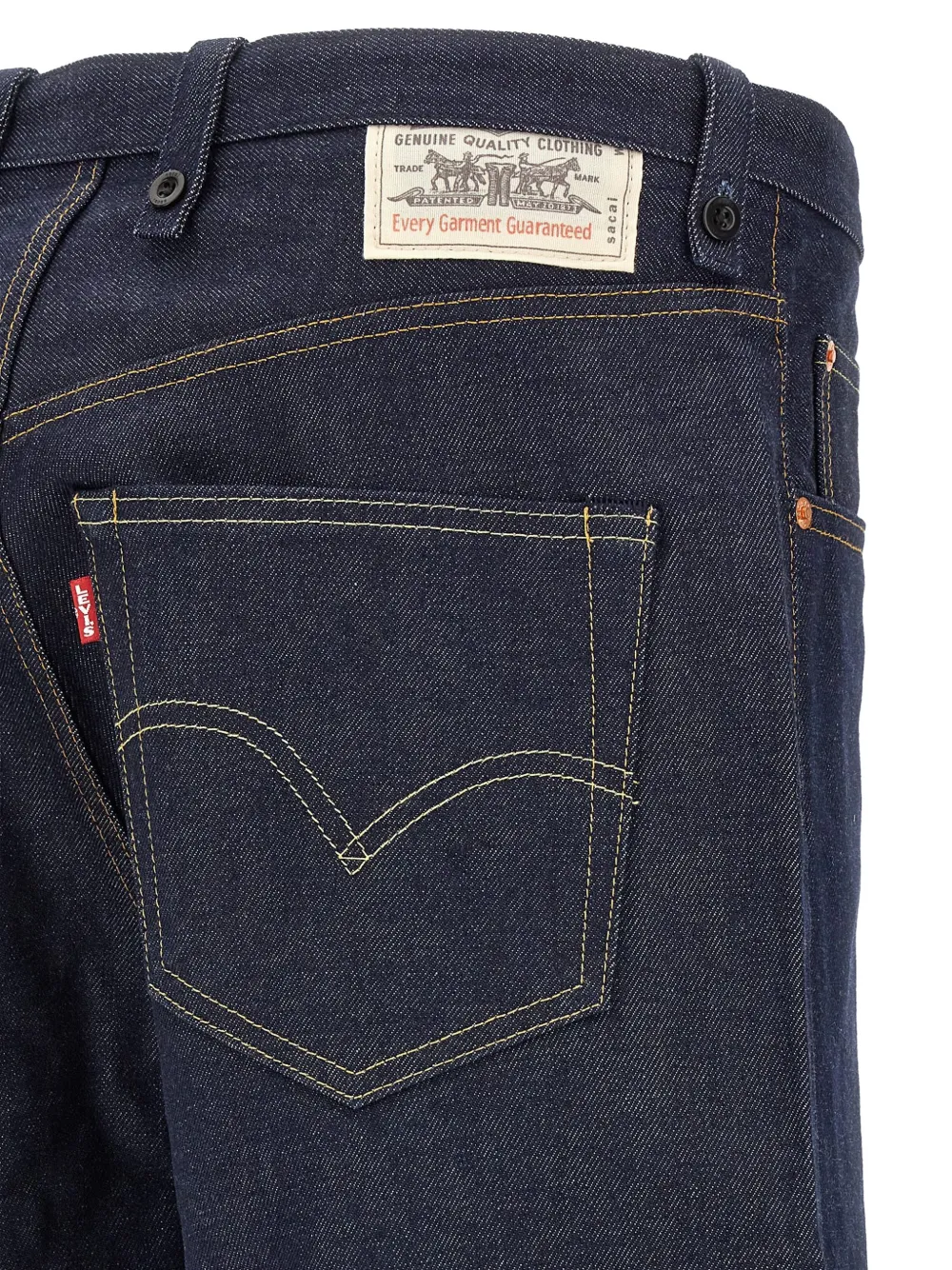 sacai x Levi's belted wide-leg jeans Blauw