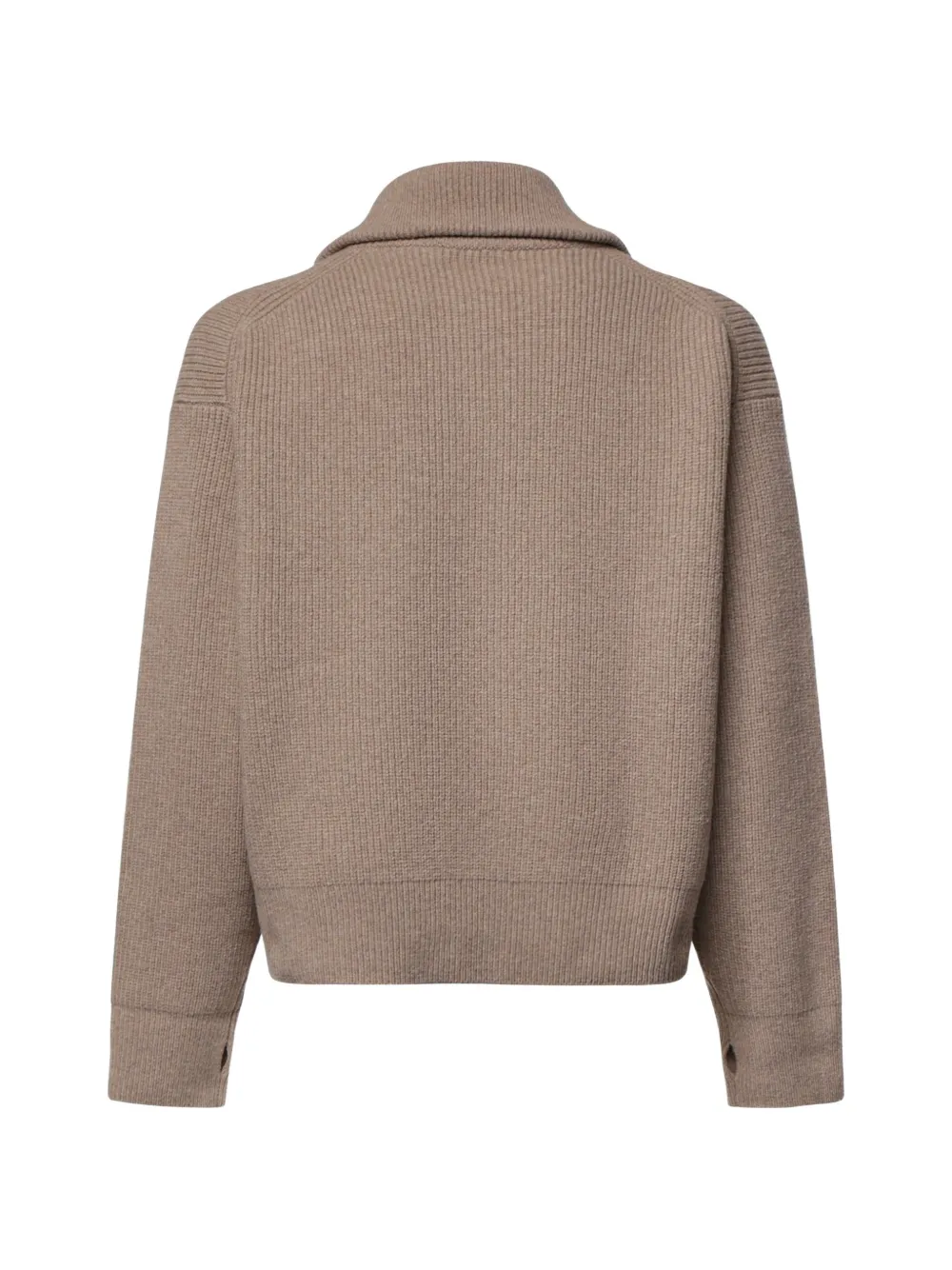 Studio Nicholson Sandos ribbed-knit zip-up cardigan Beige