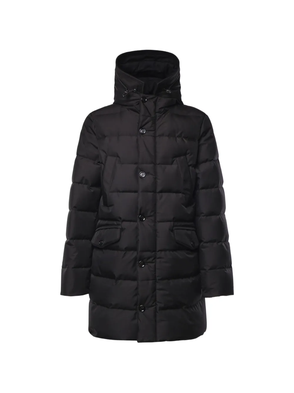 Moorer hooded padded coat Zwart