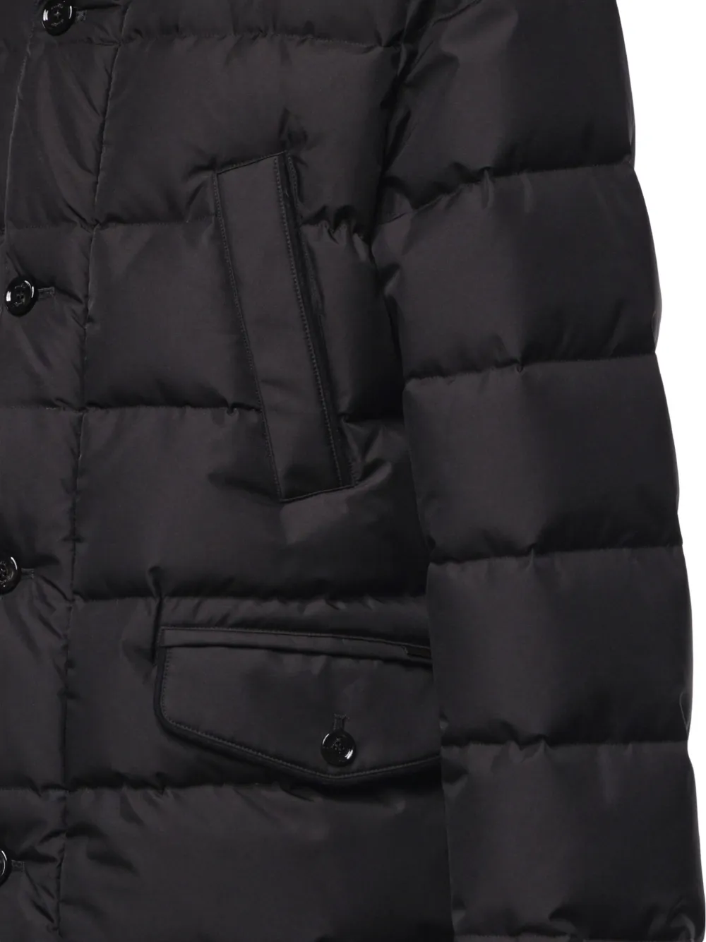 Moorer hooded padded coat Zwart