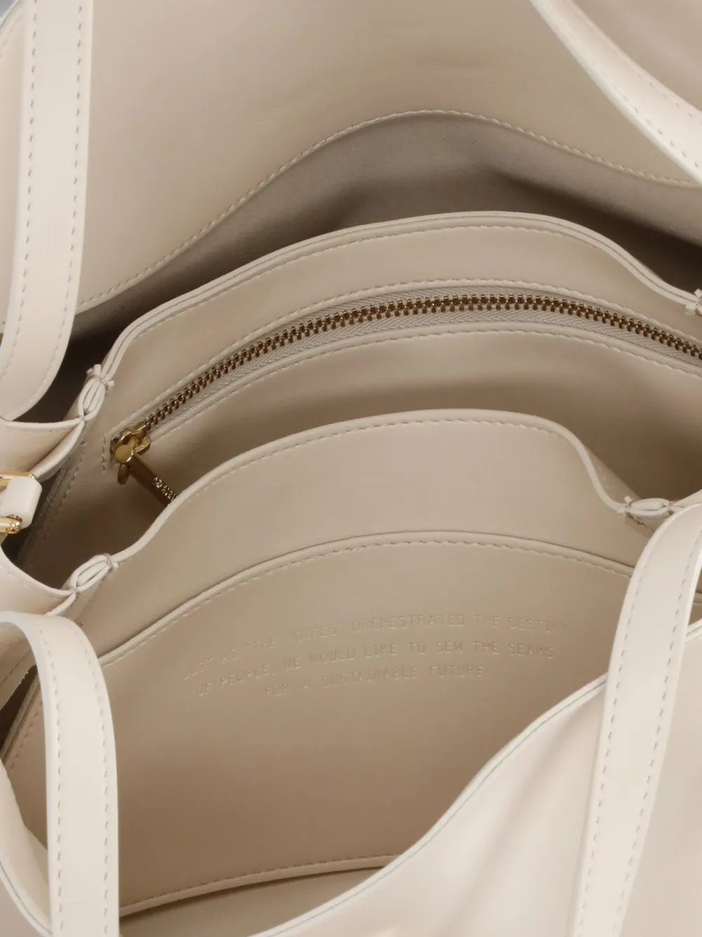 Themoirè Calipso magnetic-fastening shoulder bag Beige