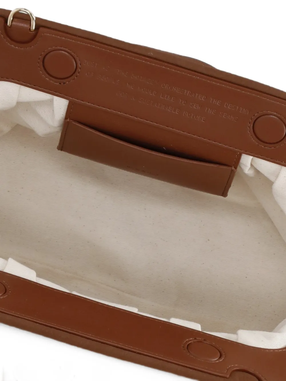 Themoirè ruched clutch bag Bruin