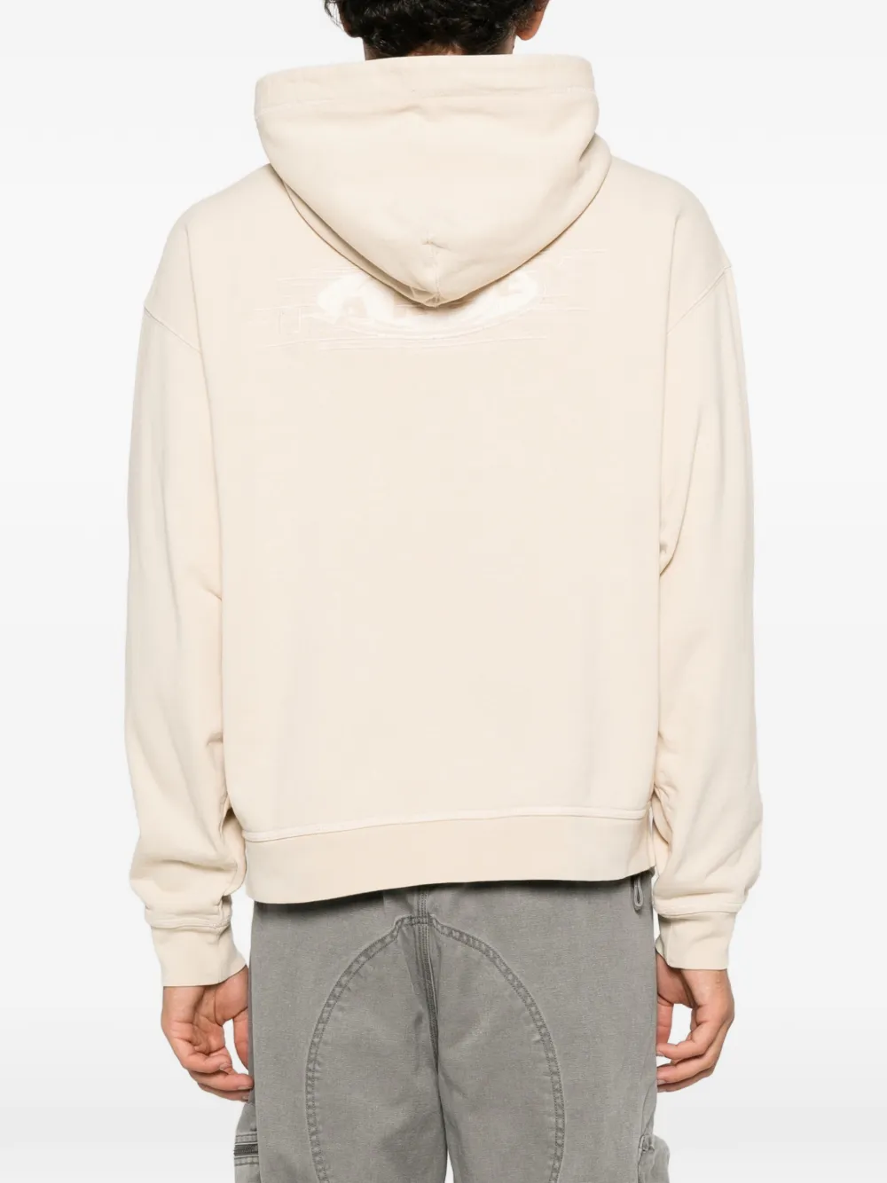 Oakley logo-embroidered hoodie Beige