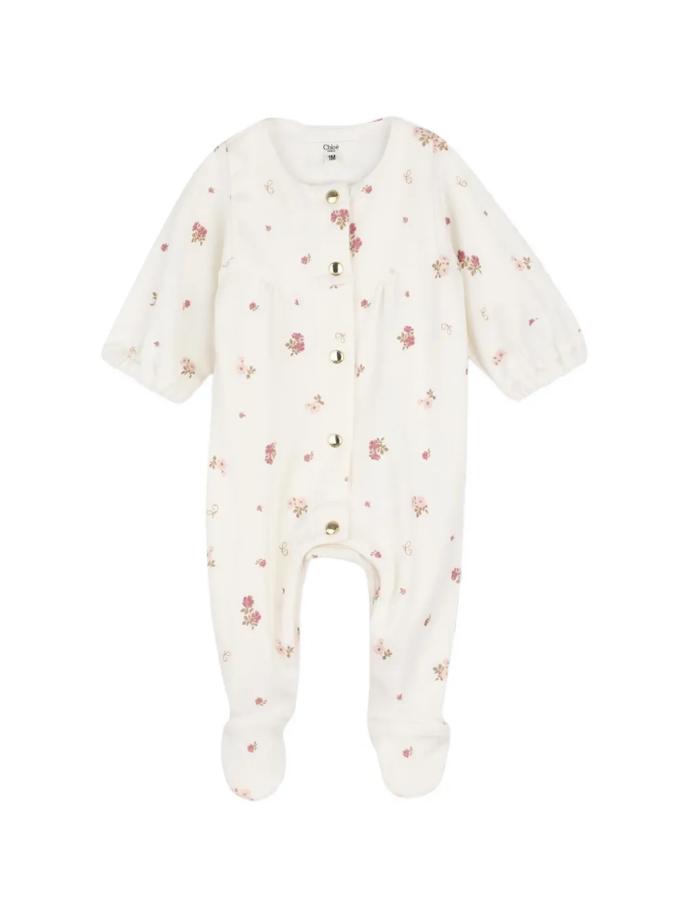 Chloé Kids floral-print babygrow set - Weiß